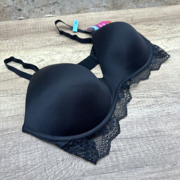 Maidenform Bra Womens Size 40C Black Love Your Lift Wireless Lace Trim DM1196 - Picture 2 of 7